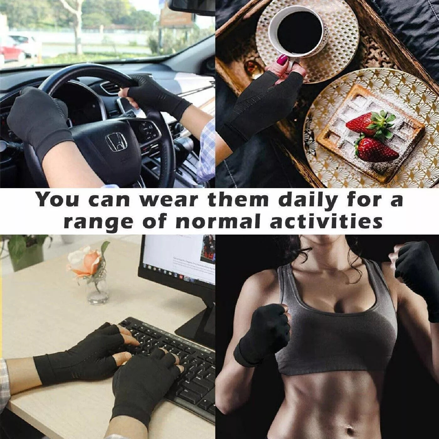 Copper Therapy Gloves for Arthritis, Hand Pain Relief - 50% OFF Today Only