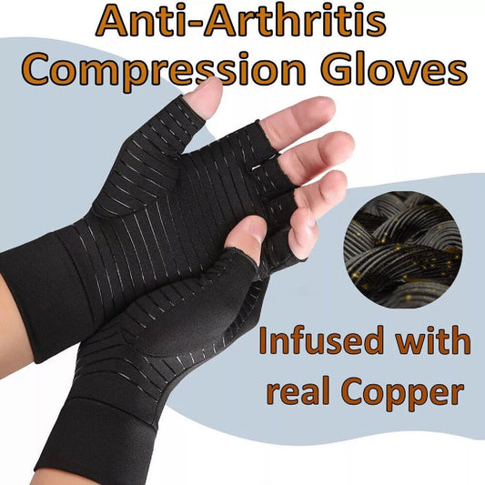 Copper Therapy Gloves for Arthritis, Hand Pain Relief - 50% OFF Today Only