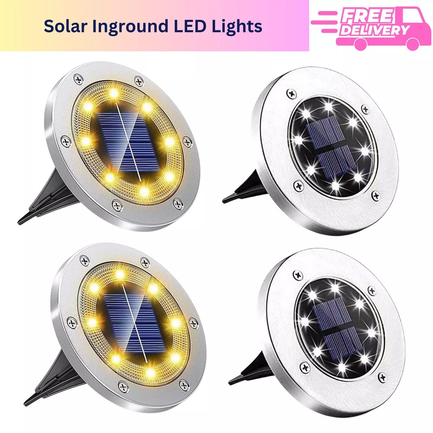 Solar Ground Light Pack - 50% OFF Today Only