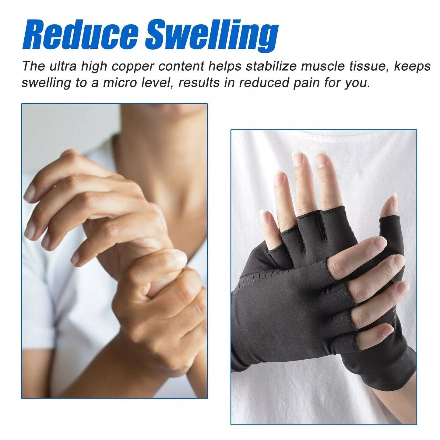 Copper Therapy Gloves for Arthritis, Hand Pain Relief - 50% OFF Today Only