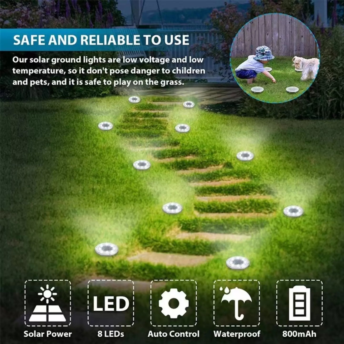 Solar Ground Light Pack - 50% OFF Today Only