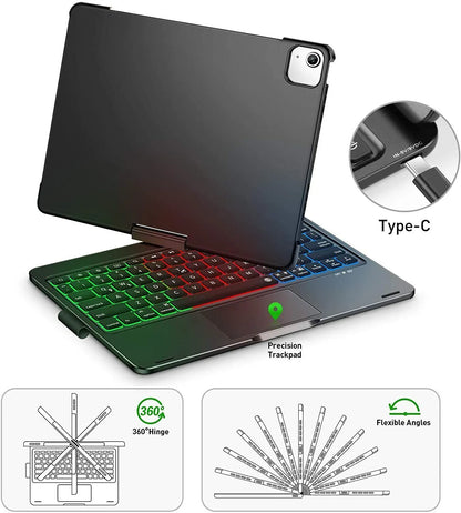Wireless Rotating Touchpad Keyboard Smart Case for iPad - 50% OFF Today Only