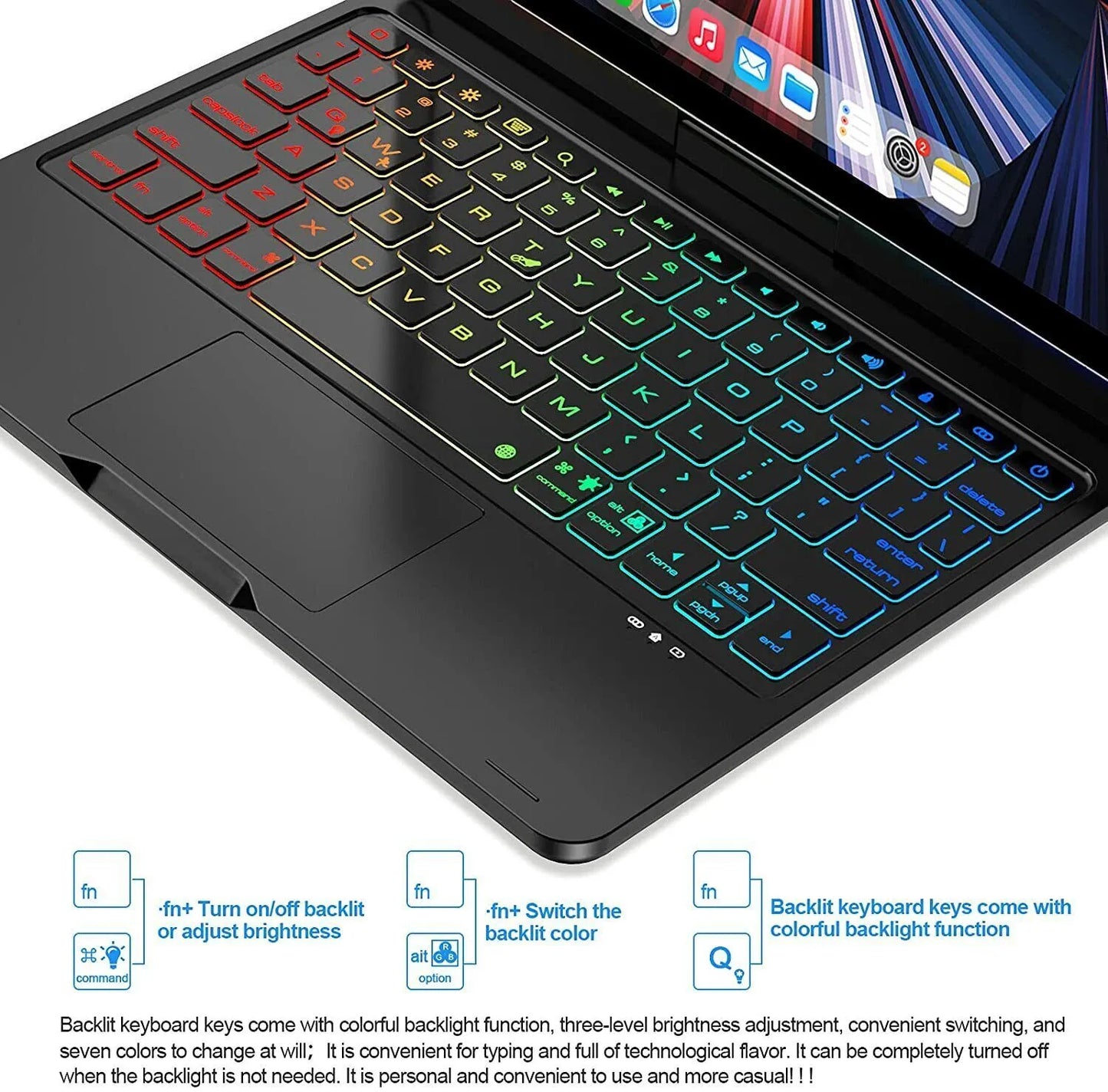 Wireless Rotating Touchpad Keyboard Smart Case for iPad - 50% OFF Today Only